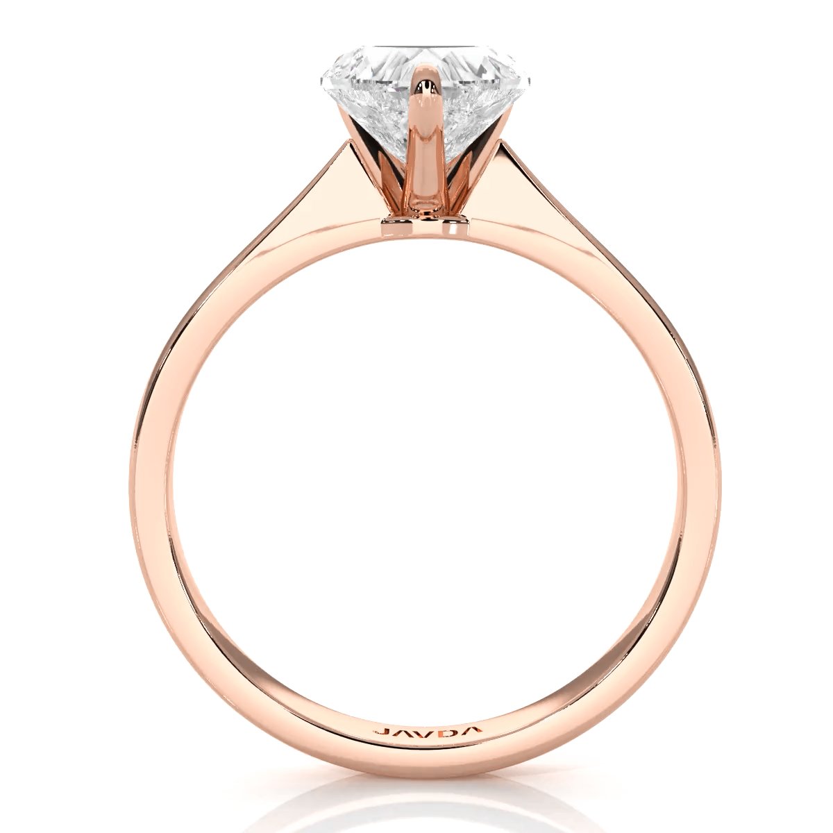 3g Lab Grown Diamond Tapper Solitaire IGI Certified Engagement Ring Setting 2mm 1.00 Ctw.